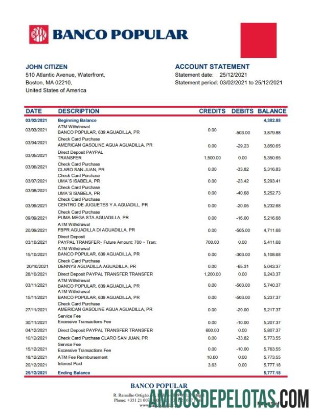 Portugal Banco Popular Excel Pdf examplo